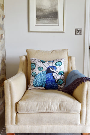 Perfect Peacock-Luxury Designer Cushion