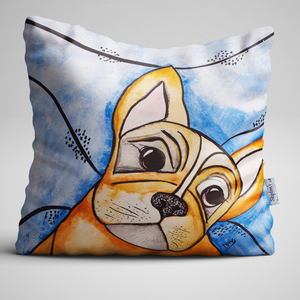 French Bulldog design on luxury velvet cushion