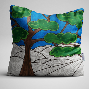 Tree of Life design on luxury velvet cushion